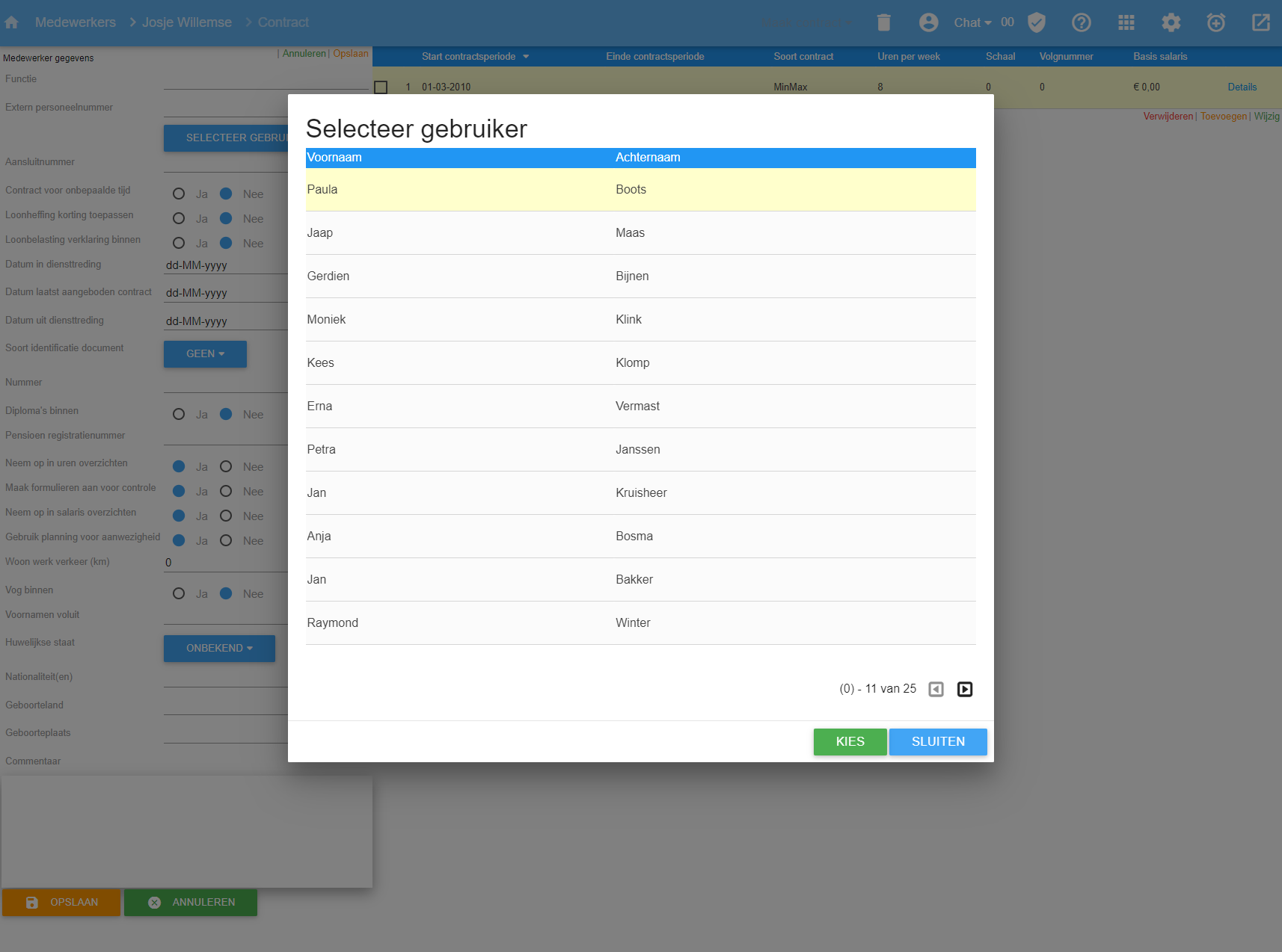 Select User.